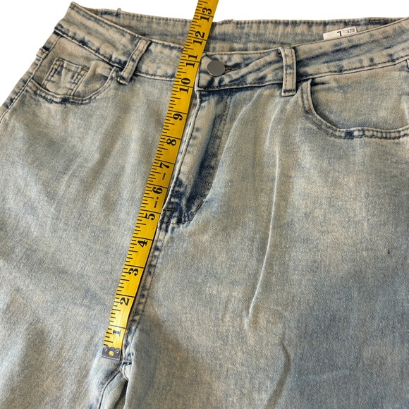 Womens Bootcut Jeans Light Wash Acid Wash Denim Size L - Picture 5 of 9